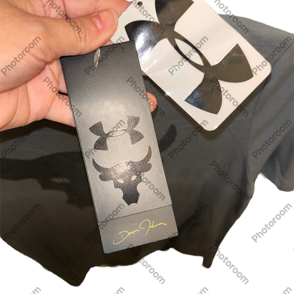 Under Armour Gray Short Sleeve Tee with Bull Logo | Dwayne Johnson Collaboration - Picture 8 of 12